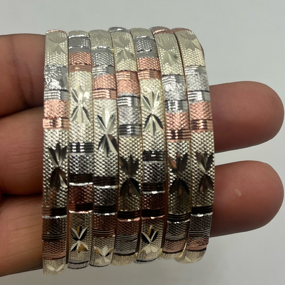 Gold filled chic Tri- tones semanario bangles